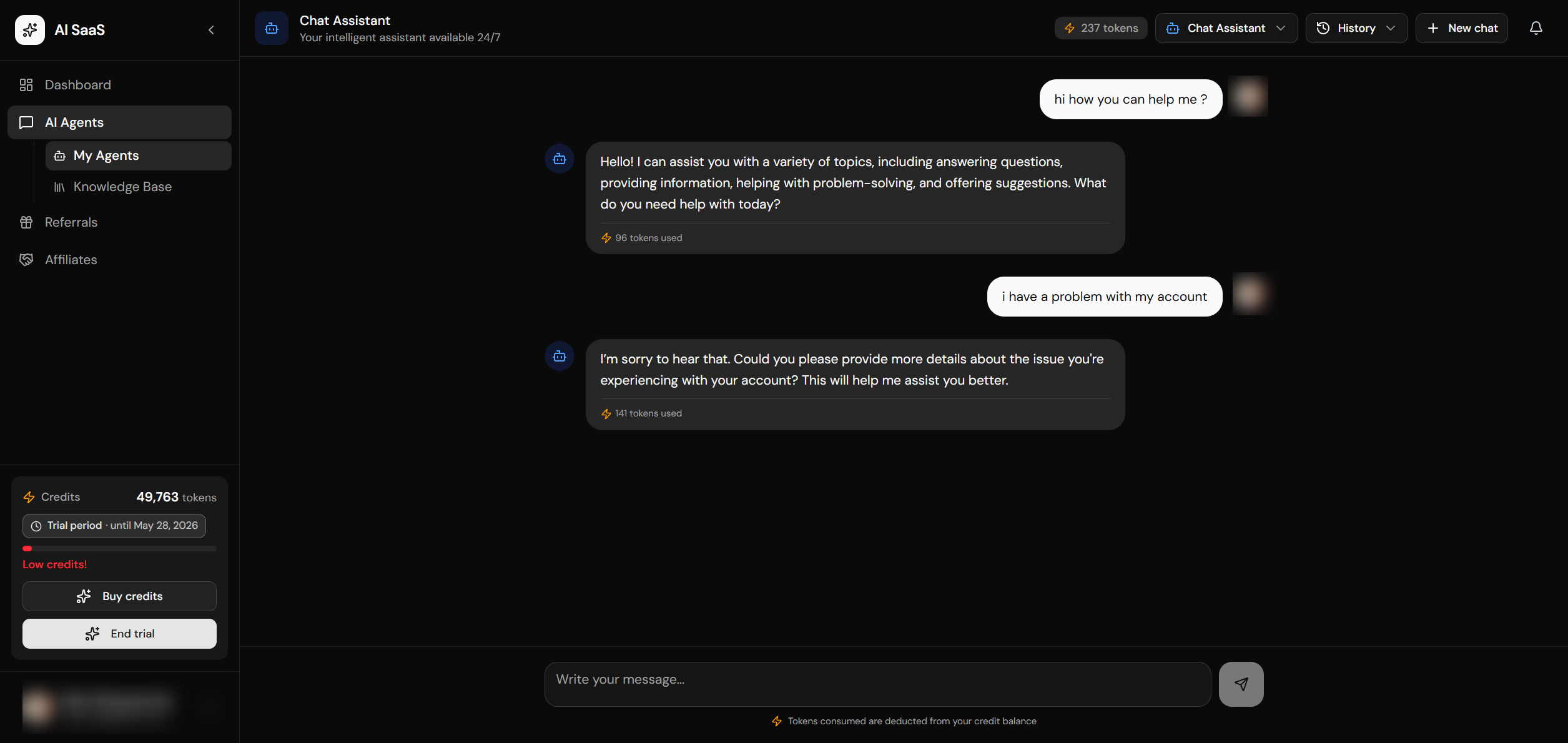 AI Chat Interface