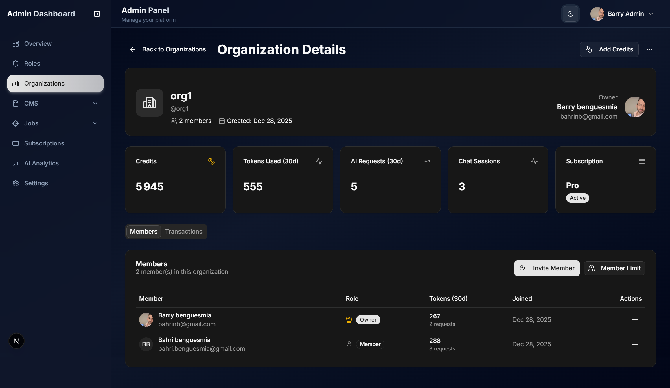 Organization Detail